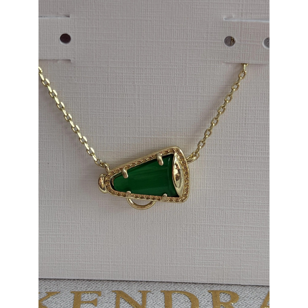 Kendra Scott Green Cup-Shaped Pendant Necklace - Picture 2 of 3
